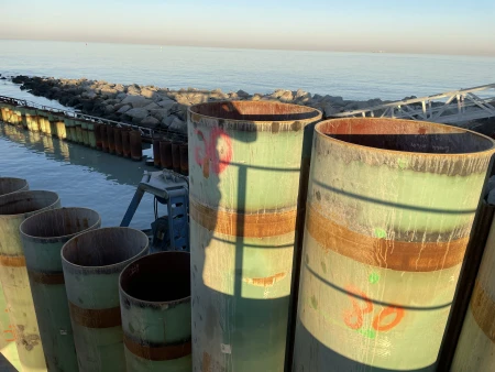 Close-up da instalação O-Pile